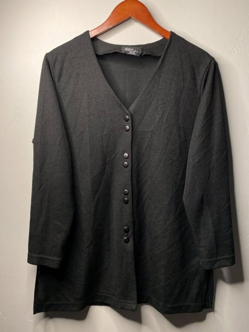 Vintage black sweater about a size XL